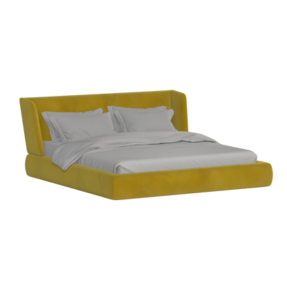 Valentina bed in Boucle Velvet Fabric