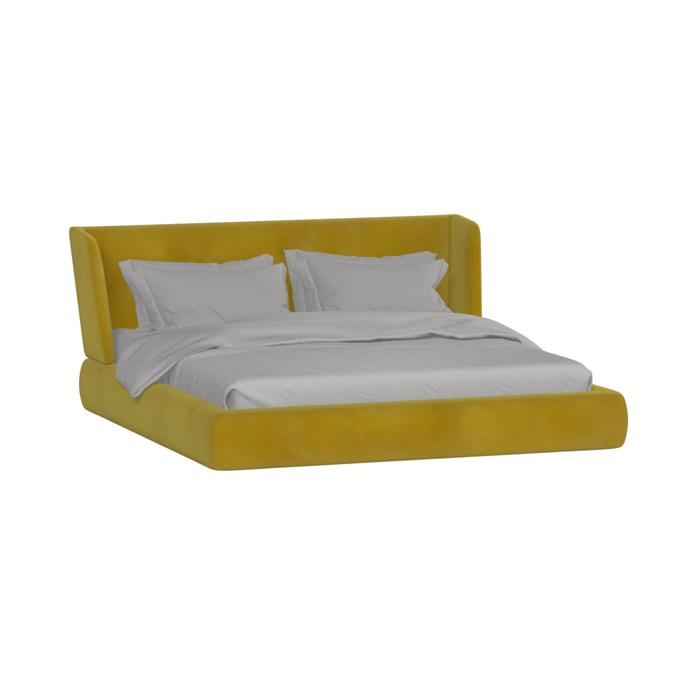 Valentina bed in Boucle Velvet Fabric