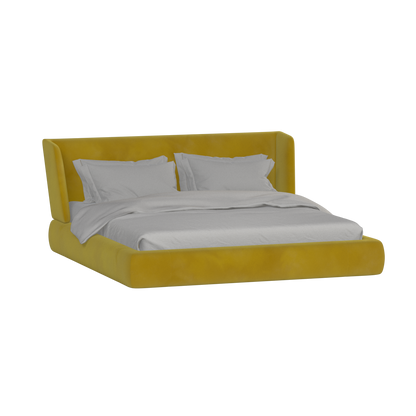 Valentina bed in Boucle Velvet Fabric