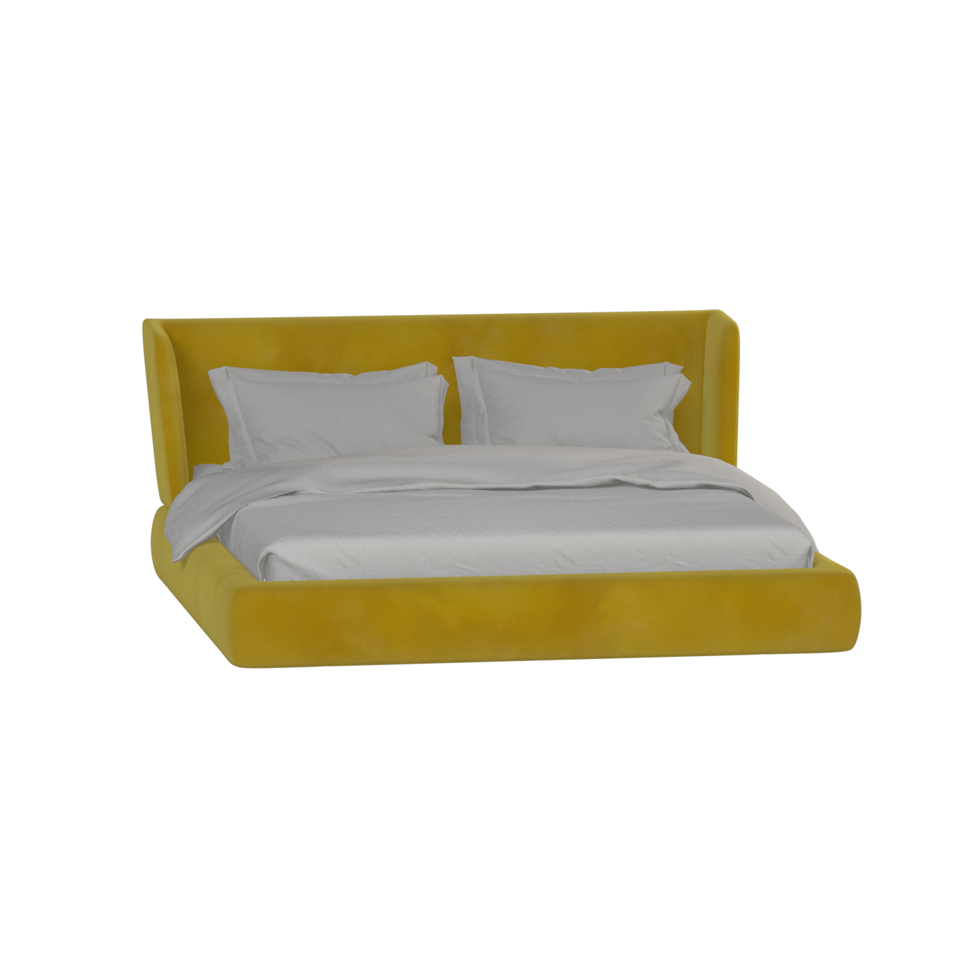 Valentina bed in Boucle Velvet Fabric