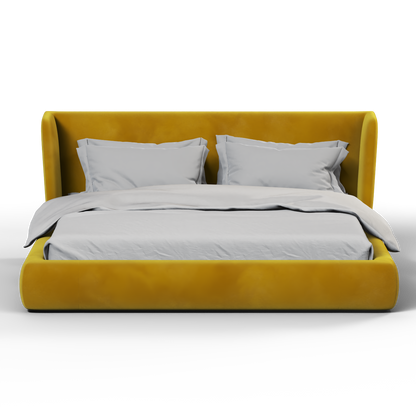 Valentina bed in Boucle Velvet Fabric