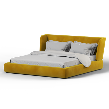 Valentina bed in Boucle Velvet Fabric