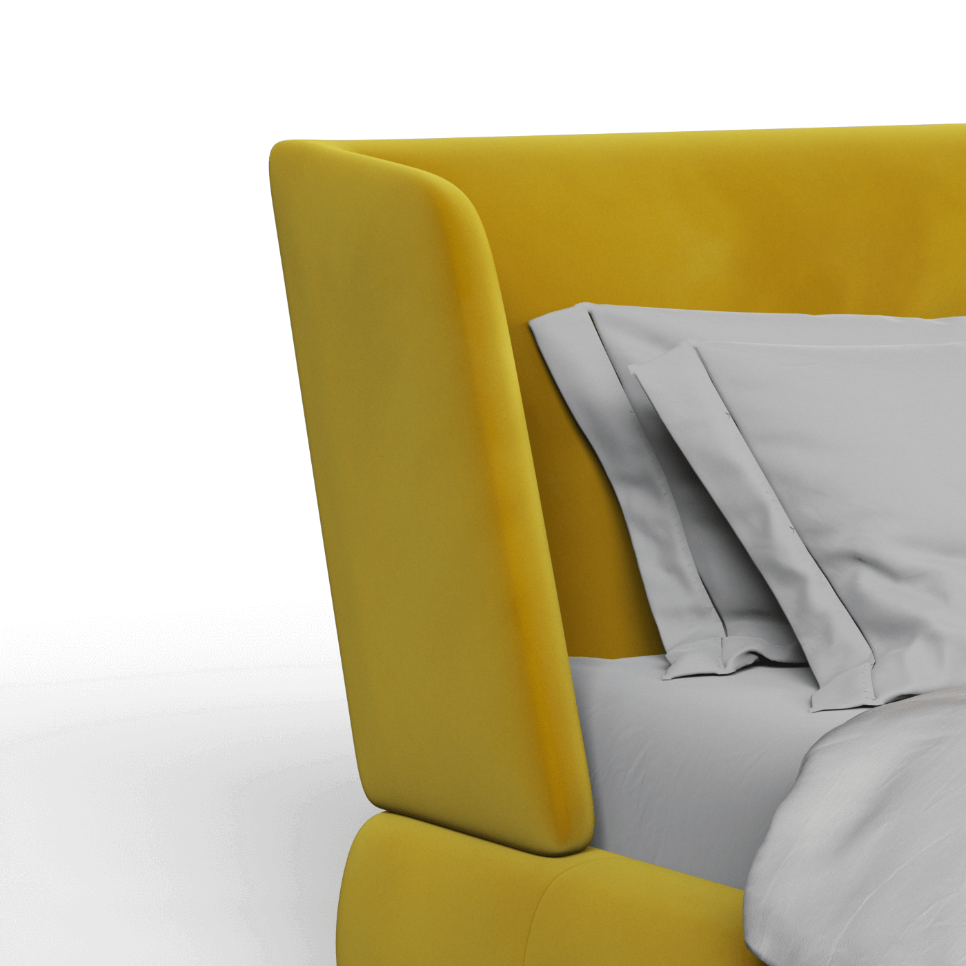 Valentina bed in Boucle Velvet Fabric