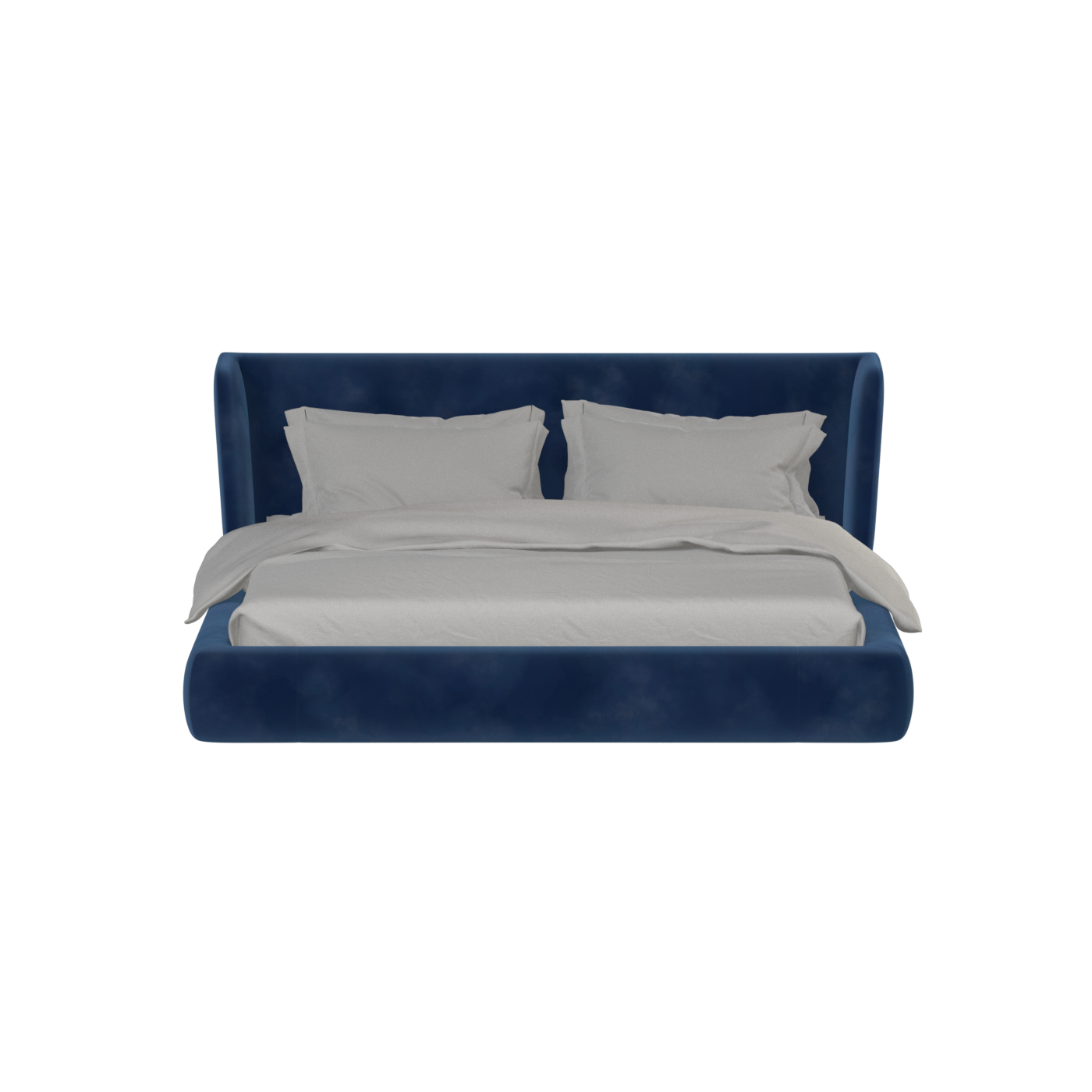 Valentina bed in Boucle Velvet Fabric
