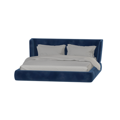 Valentina bed in Boucle Velvet Fabric