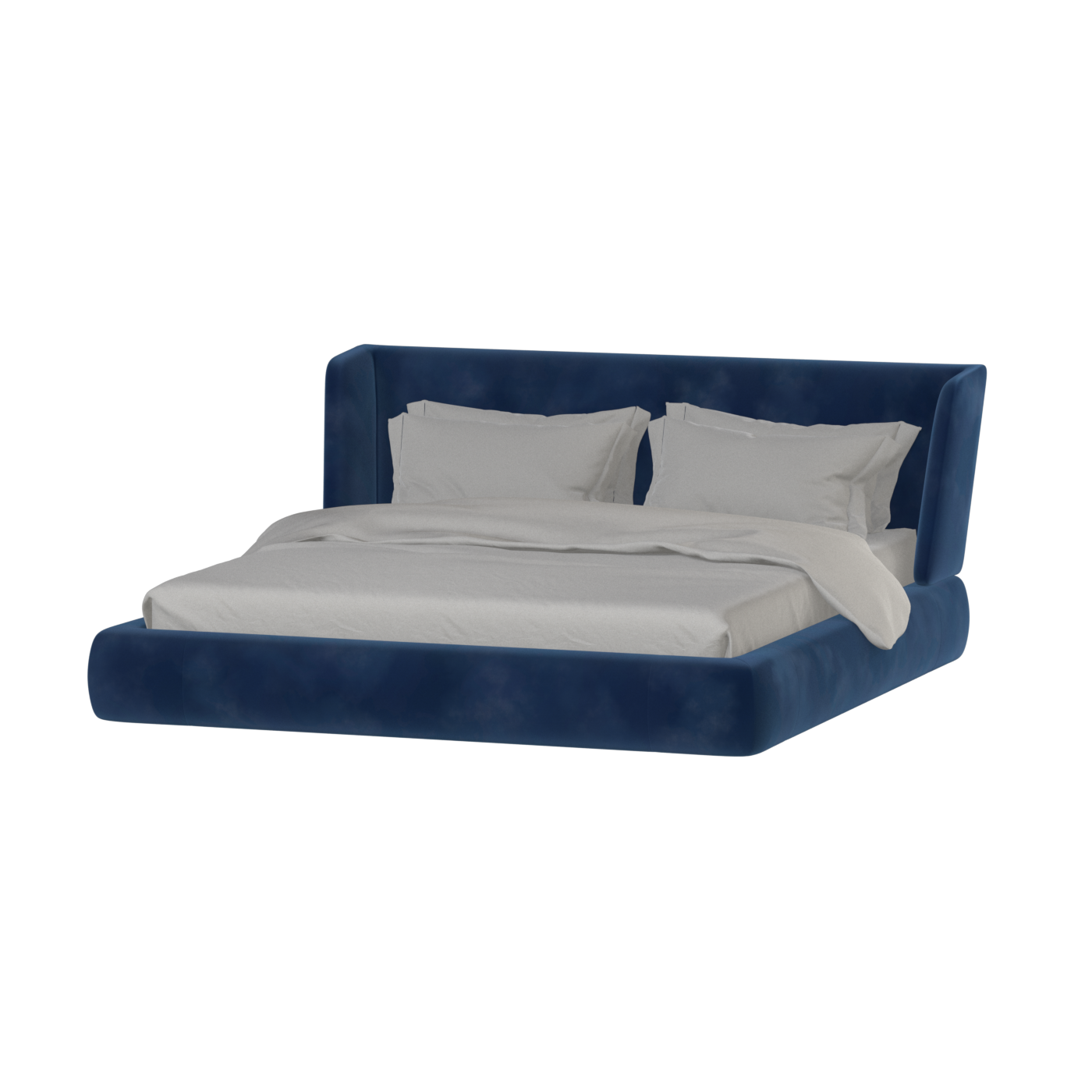Valentina bed in Boucle Velvet Fabric