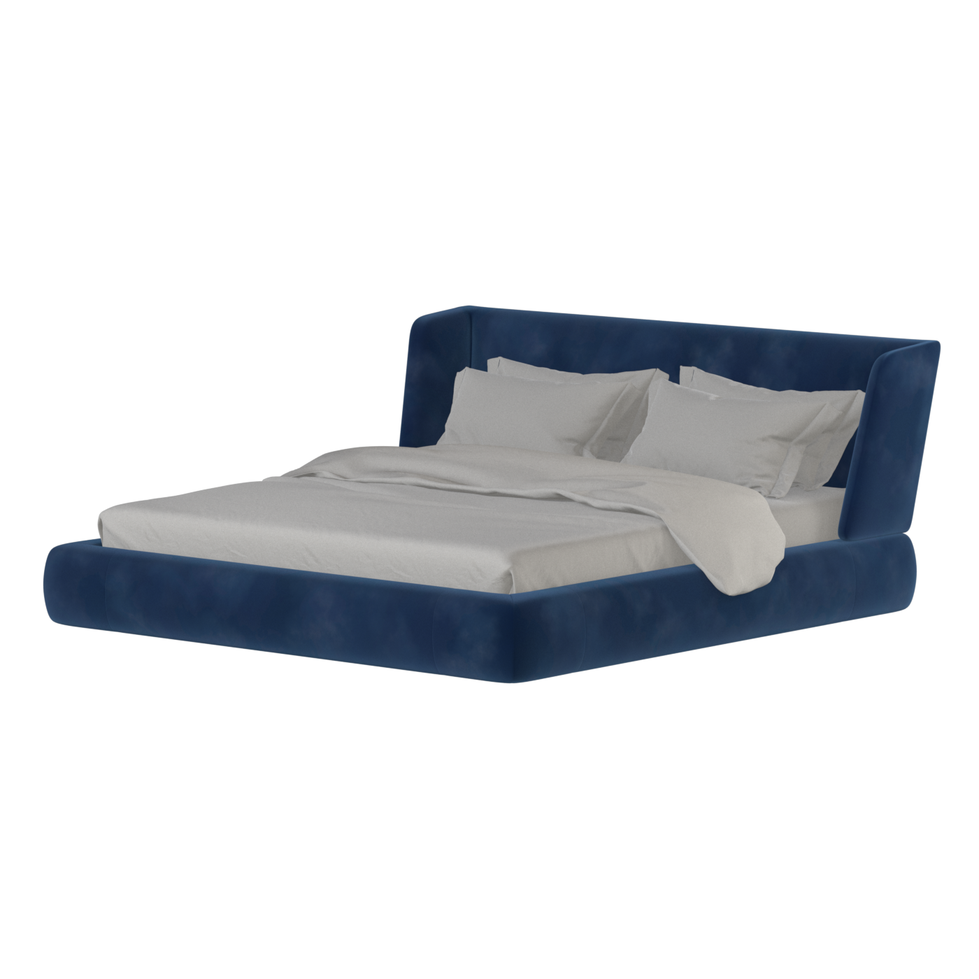 Valentina bed in Boucle Velvet Fabric