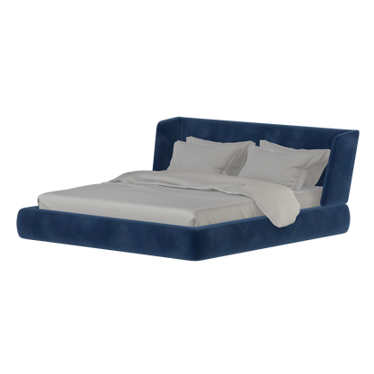 Valentina bed in Boucle Velvet Fabric
