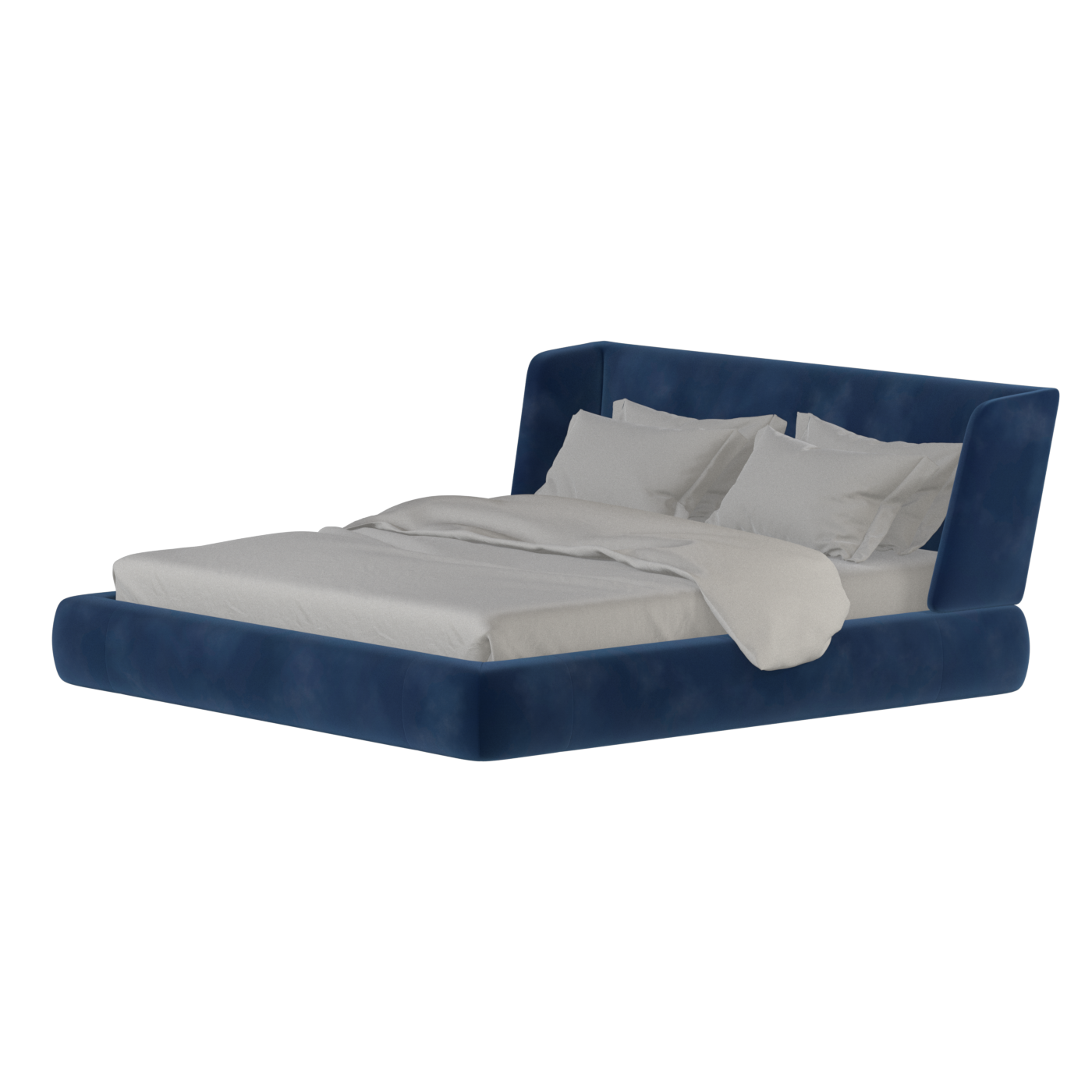 Valentina bed in Boucle Velvet Fabric