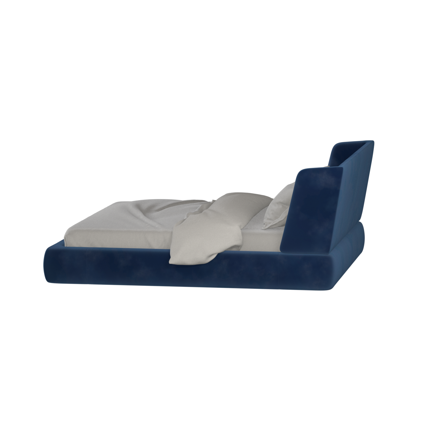 Valentina bed in Boucle Velvet Fabric