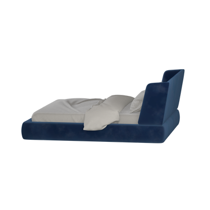 Valentina bed in Boucle Velvet Fabric