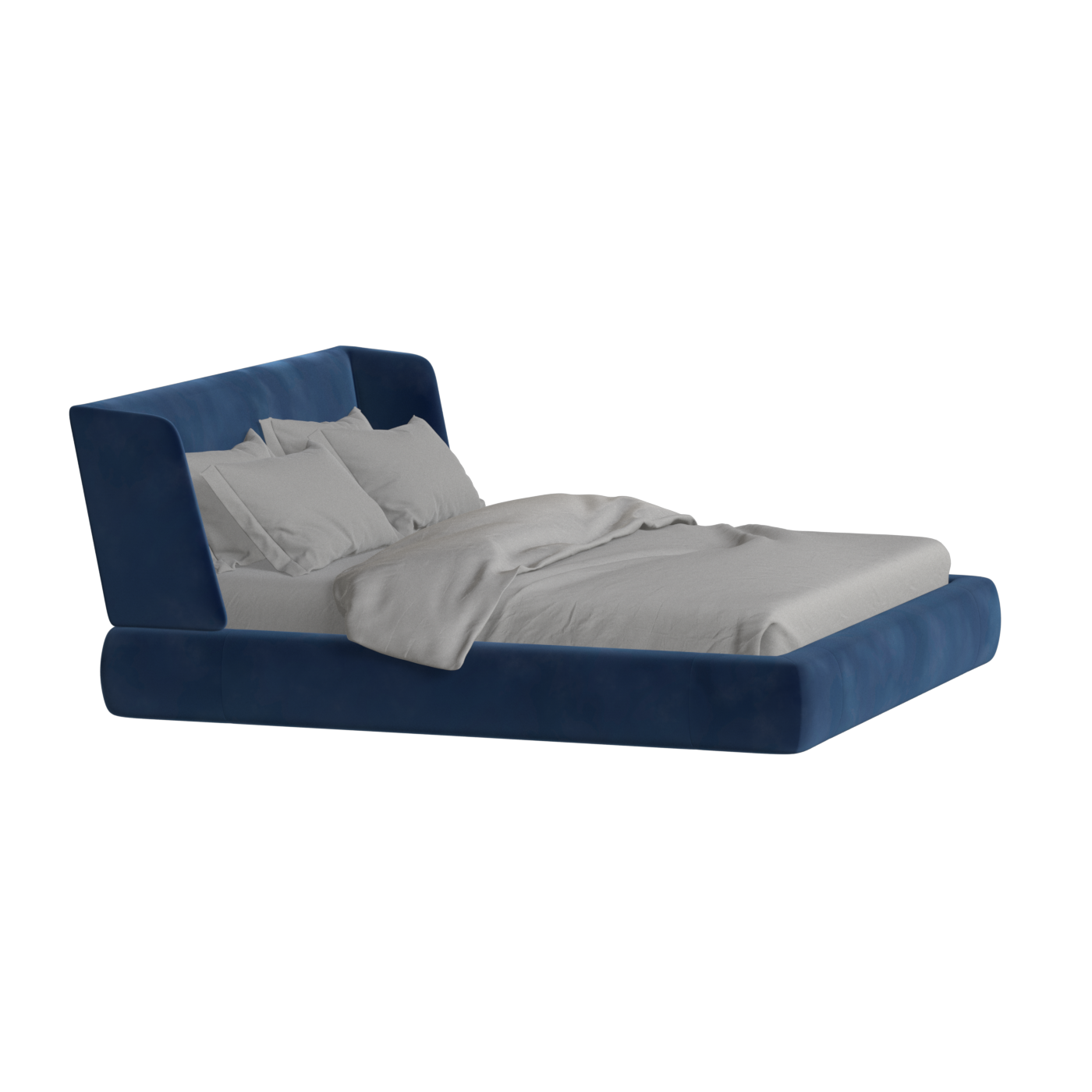 Valentina bed in Boucle Velvet Fabric