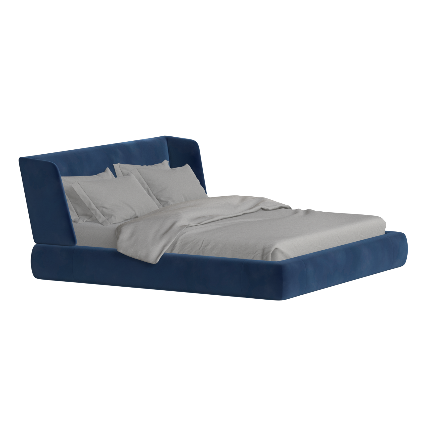 Valentina bed in Boucle Velvet Fabric