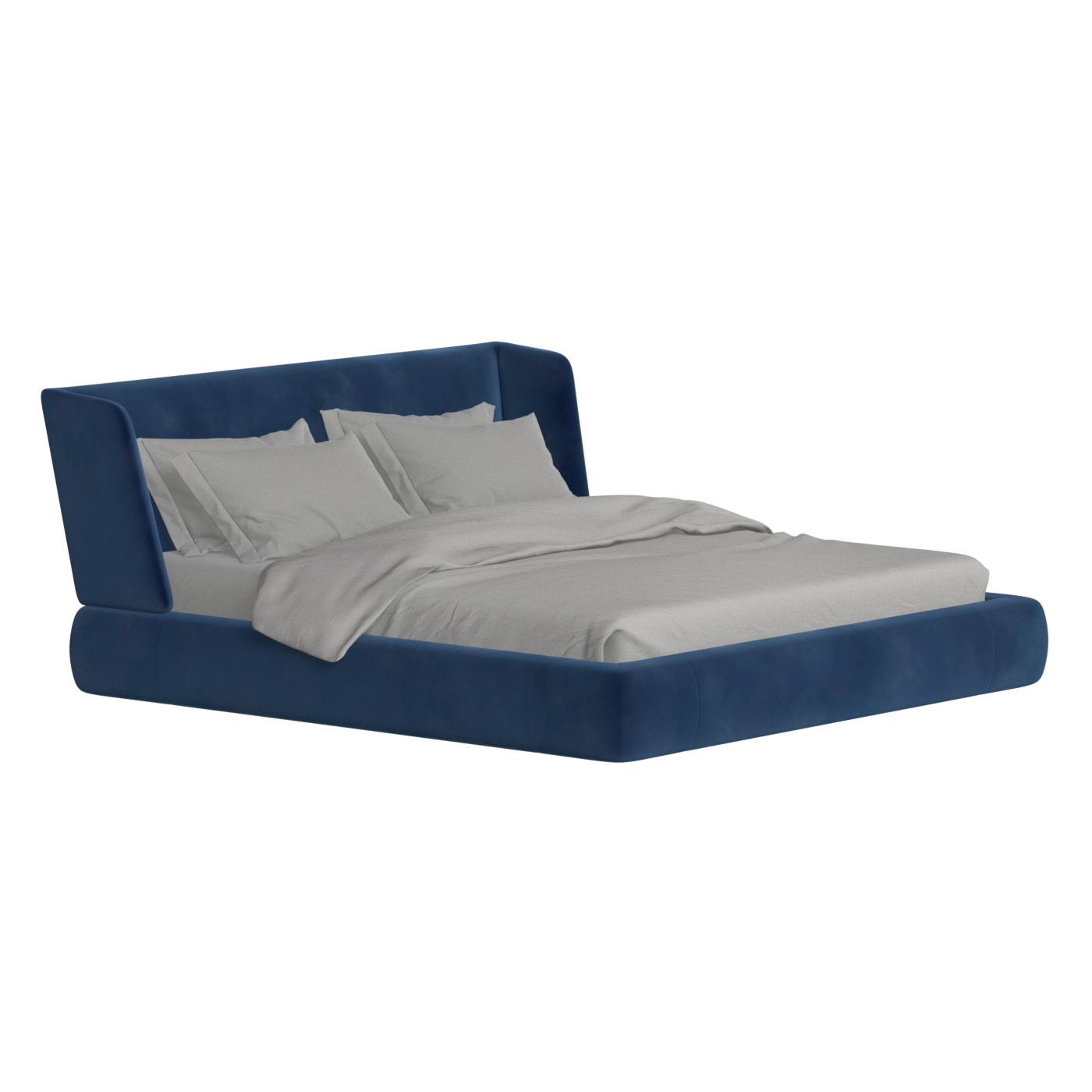 Valentina bed in Boucle Velvet Fabric