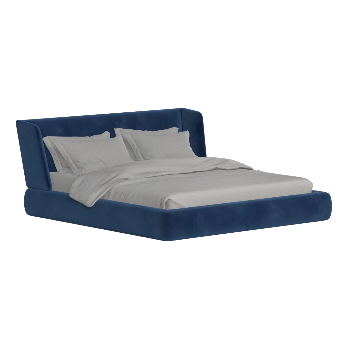 Valentina bed in Boucle Velvet Fabric