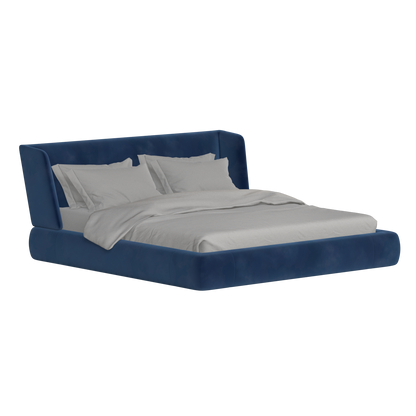 Valentina bed in Boucle Velvet Fabric