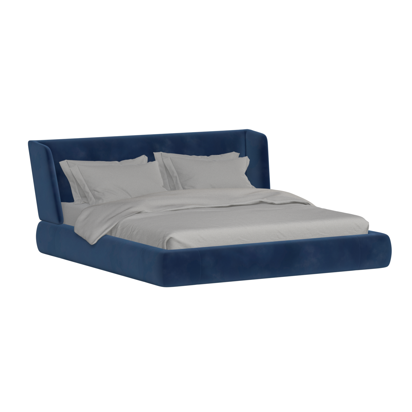 Valentina bed in Boucle Velvet Fabric