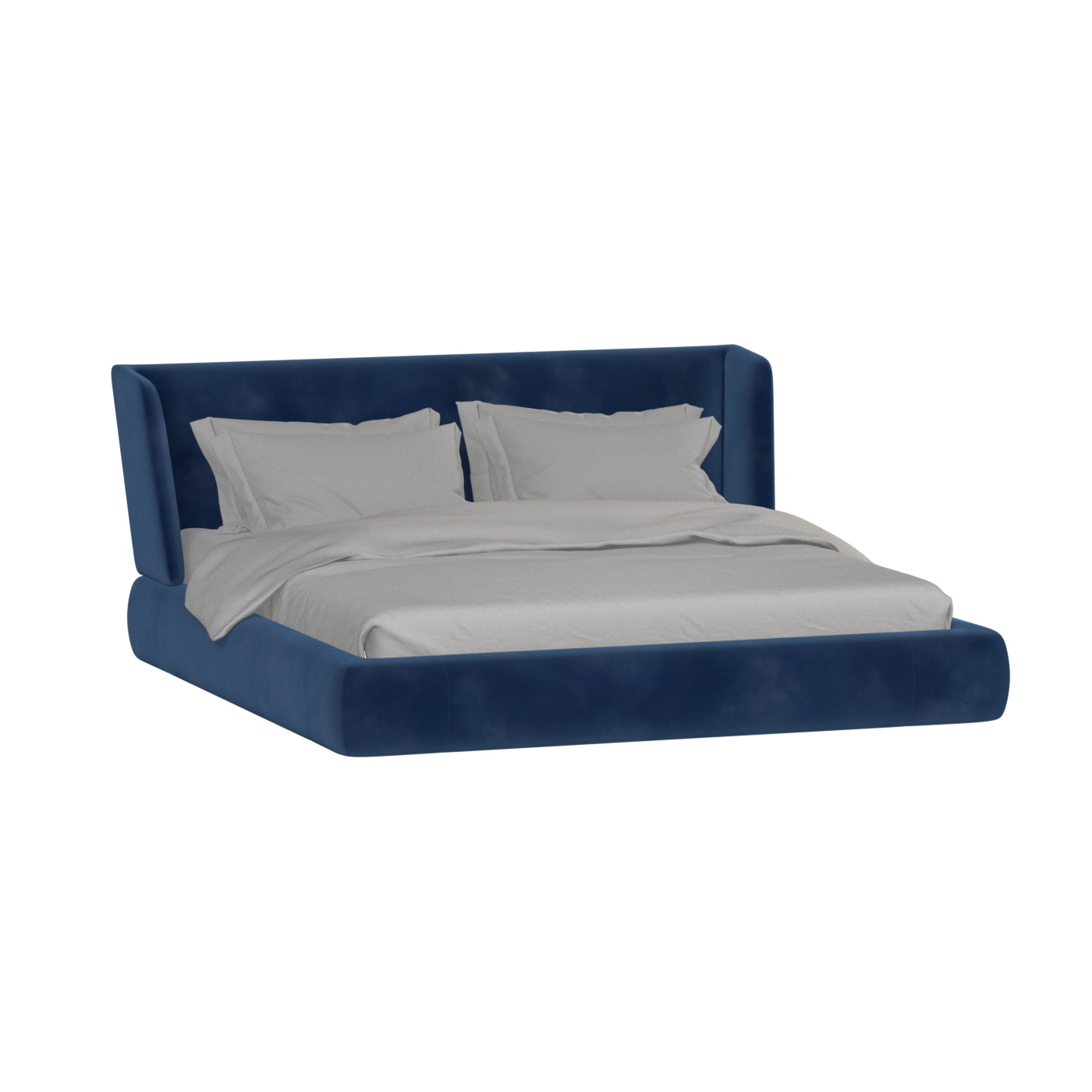 Valentina bed in Boucle Velvet Fabric