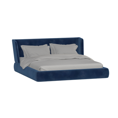 Valentina bed in Boucle Velvet Fabric