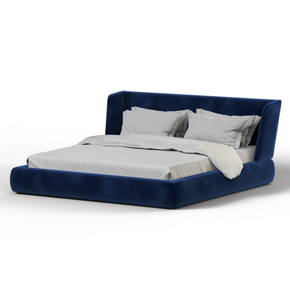 Valentina bed in Boucle Velvet Fabric