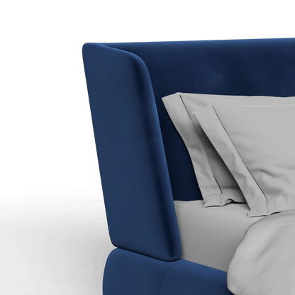 Valentina bed in Boucle Velvet Fabric
