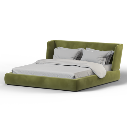 Valentina bed in Boucle Velvet Fabric
