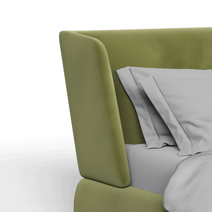 Valentina bed in Boucle Velvet Fabric