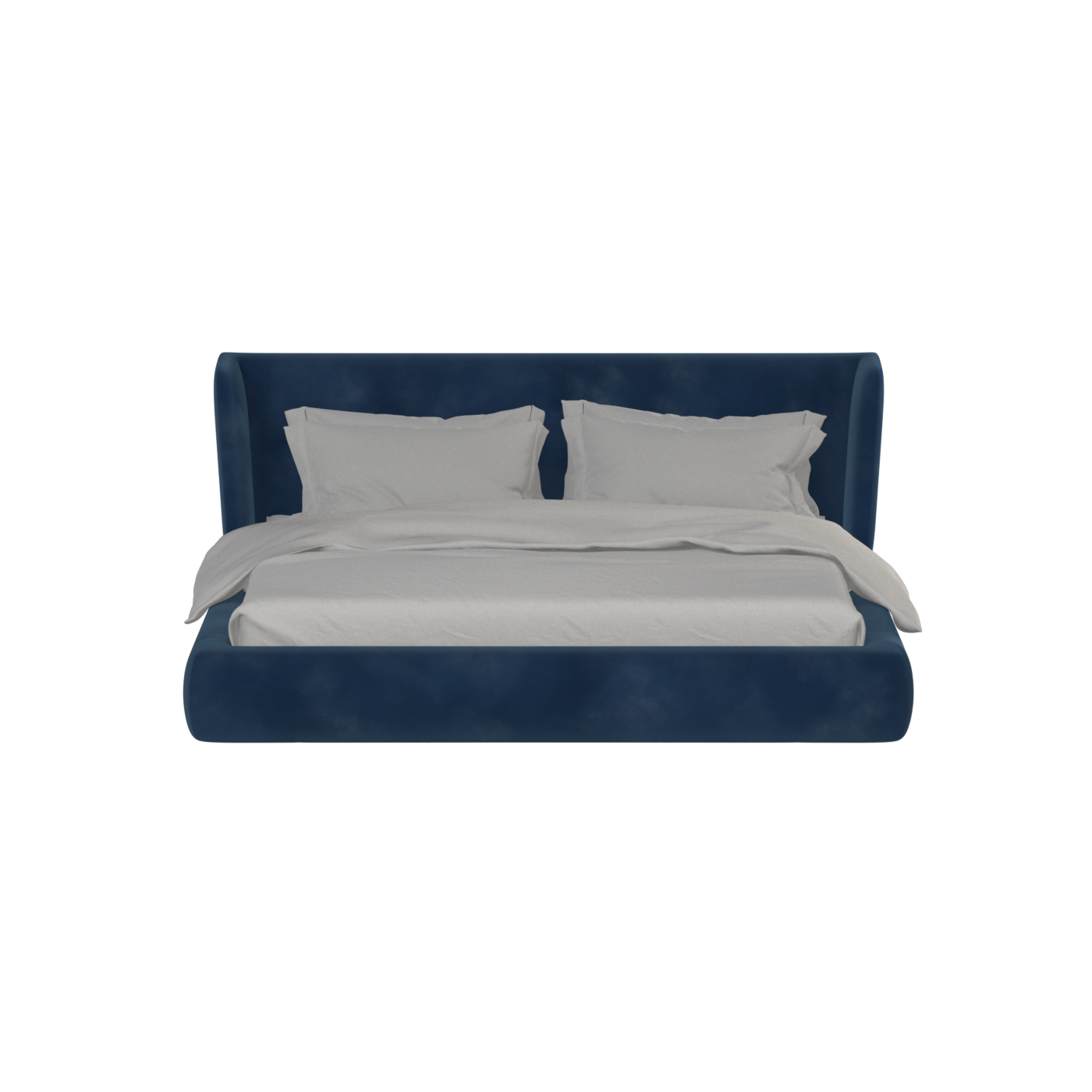 Valentina bed in Boucle Velvet Fabric