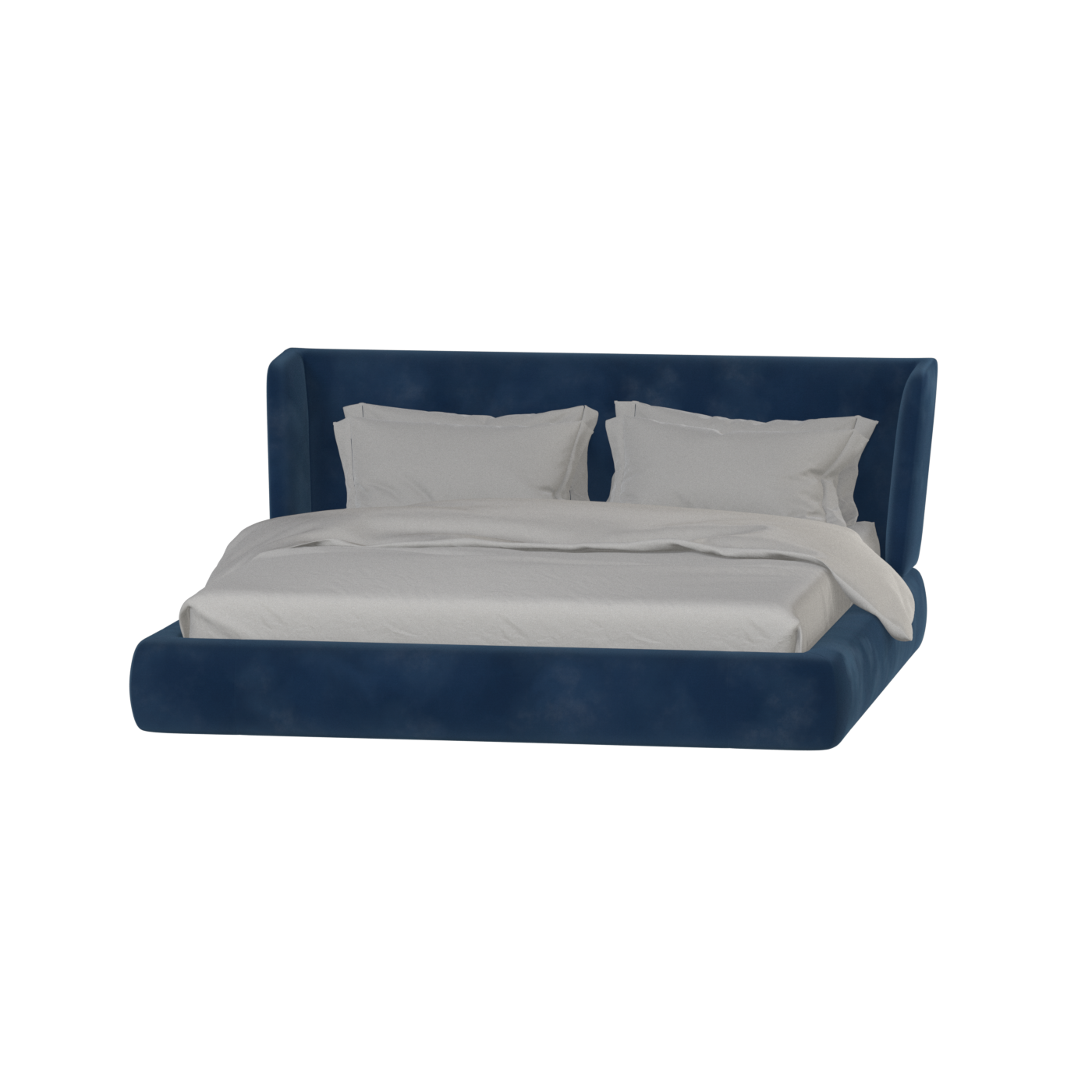 Valentina bed in Boucle Velvet Fabric