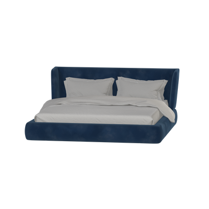 Valentina bed in Boucle Velvet Fabric