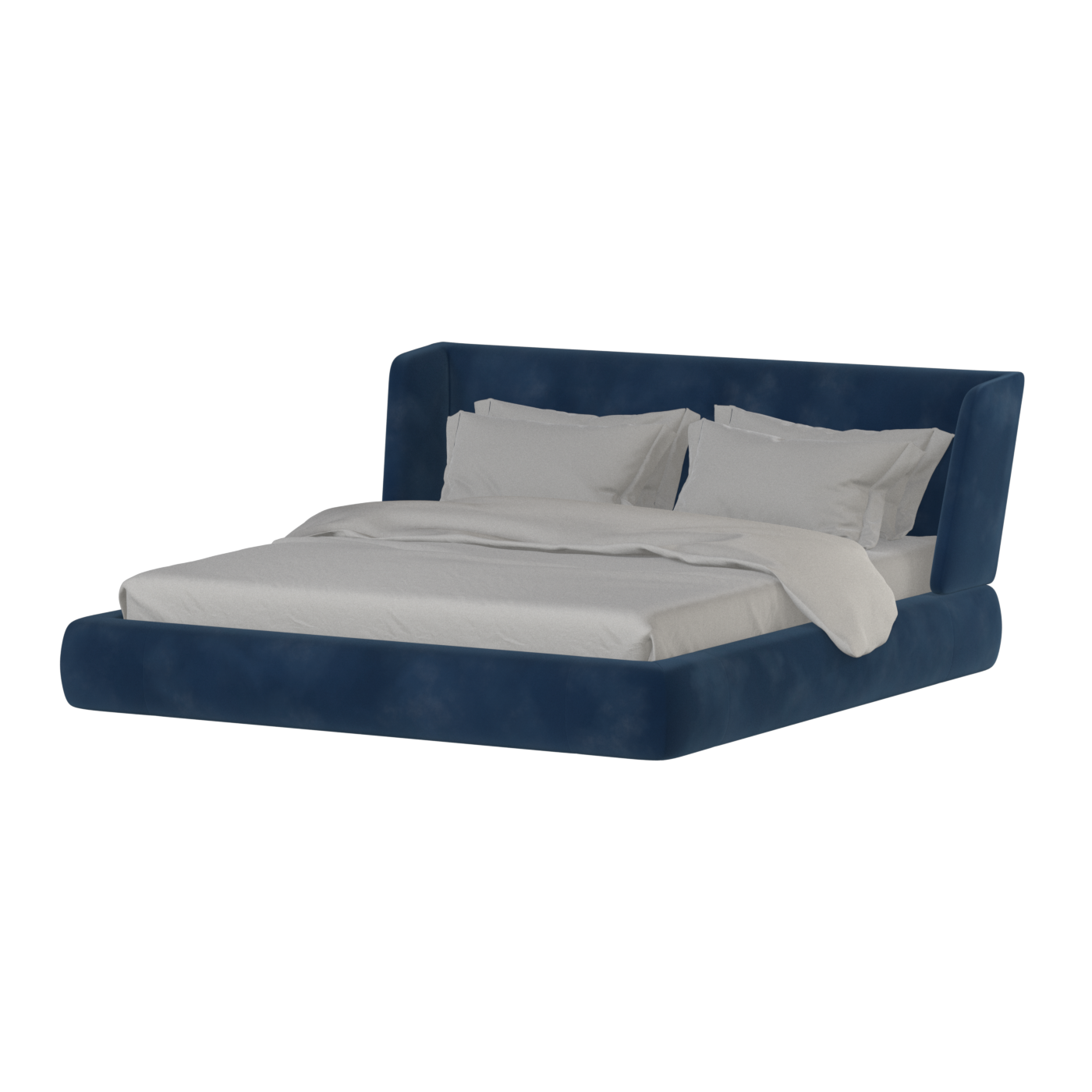 Valentina bed in Boucle Velvet Fabric