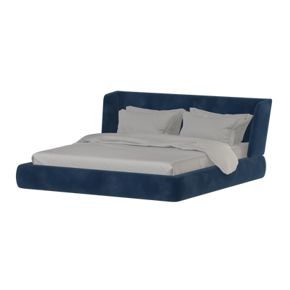 Valentina bed in Boucle Velvet Fabric