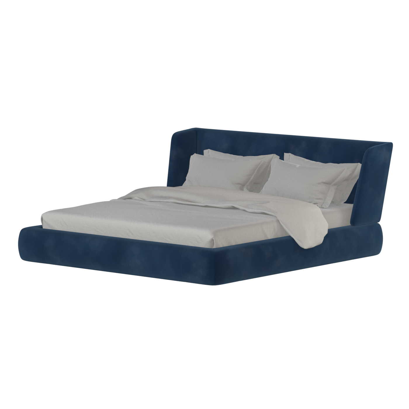 Valentina bed in Boucle Velvet Fabric