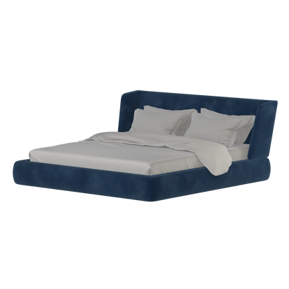 Valentina bed in Boucle Velvet Fabric