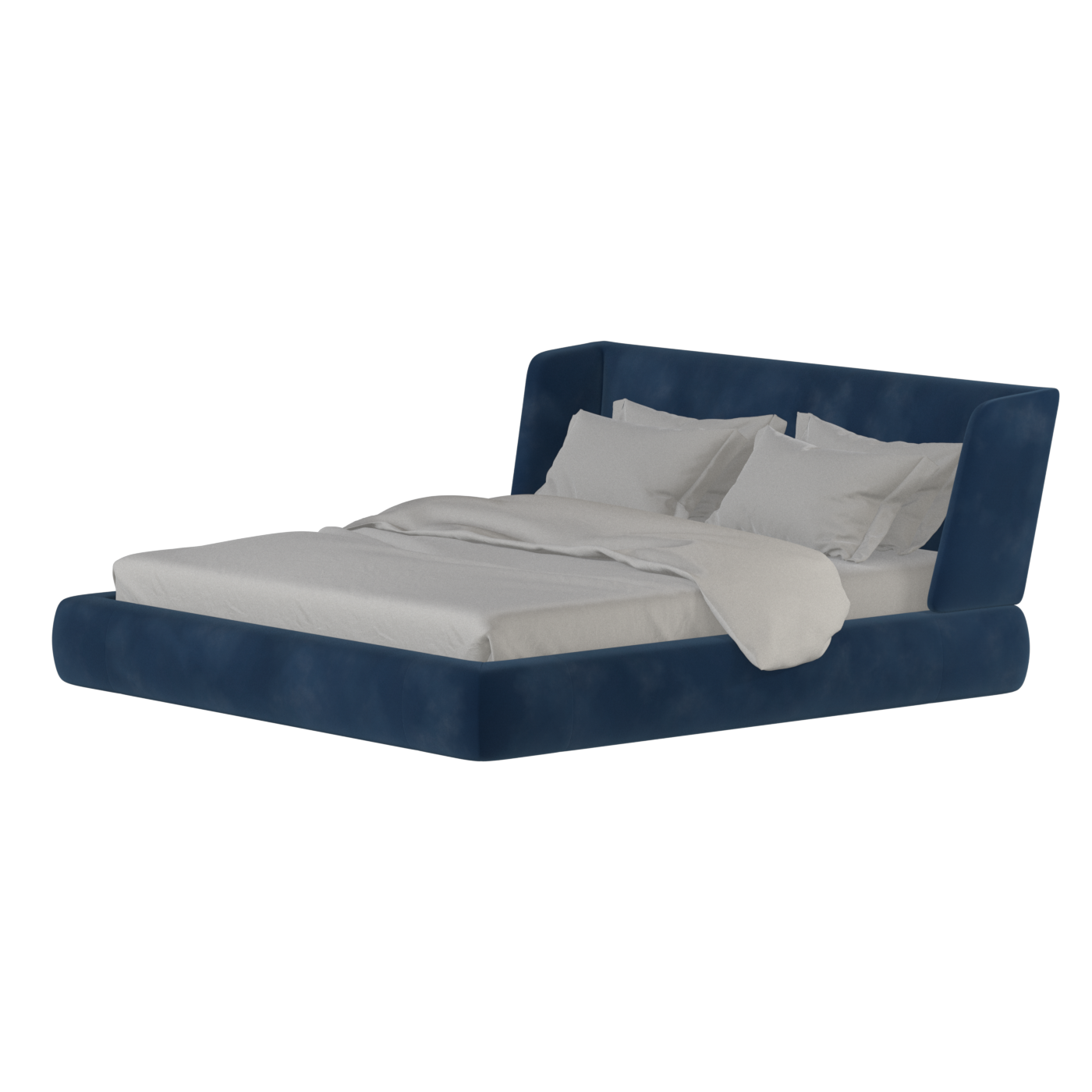 Valentina bed in Boucle Velvet Fabric