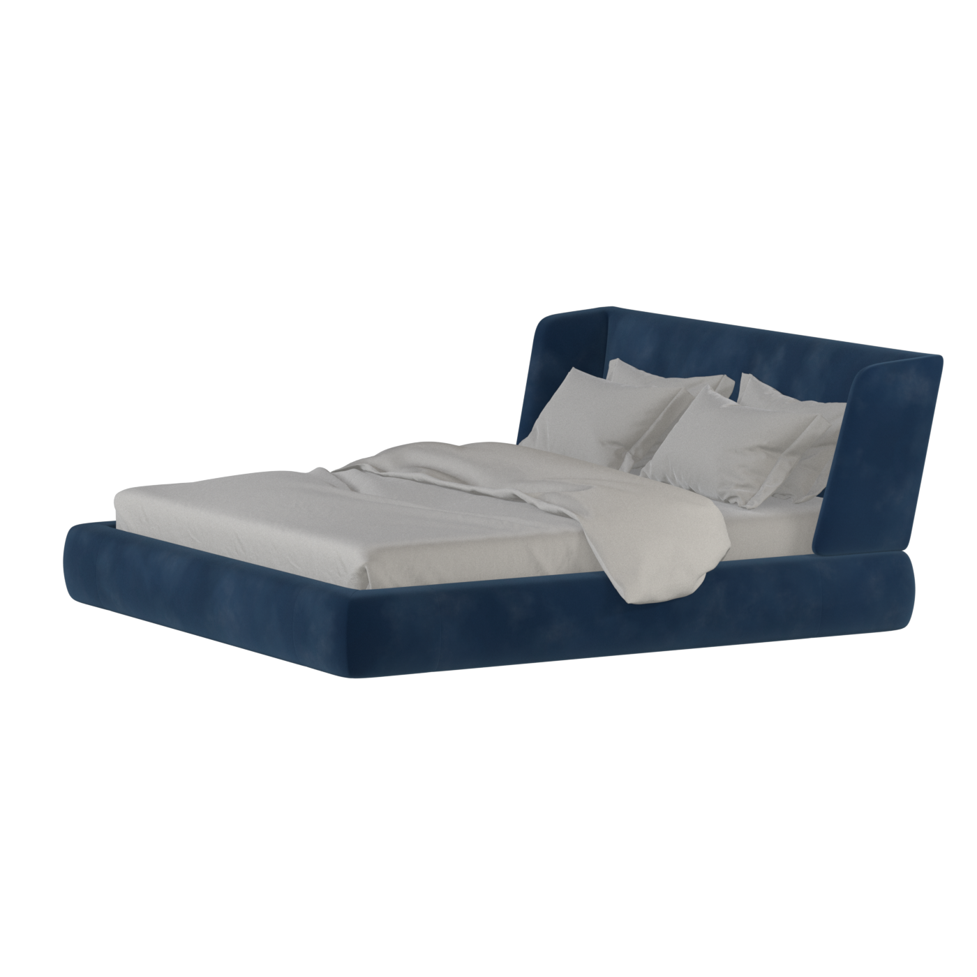 Valentina bed in Boucle Velvet Fabric