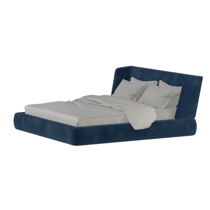Valentina bed in Boucle Velvet Fabric