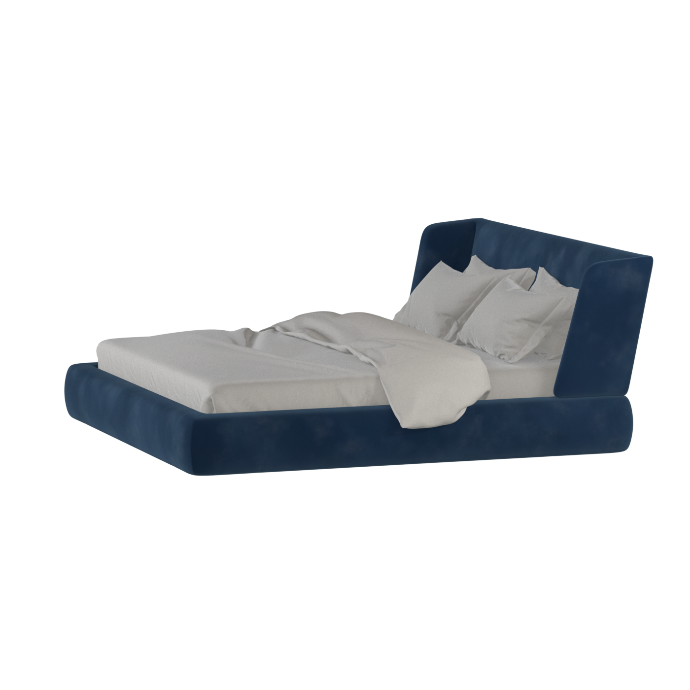 Valentina bed in Boucle Velvet Fabric