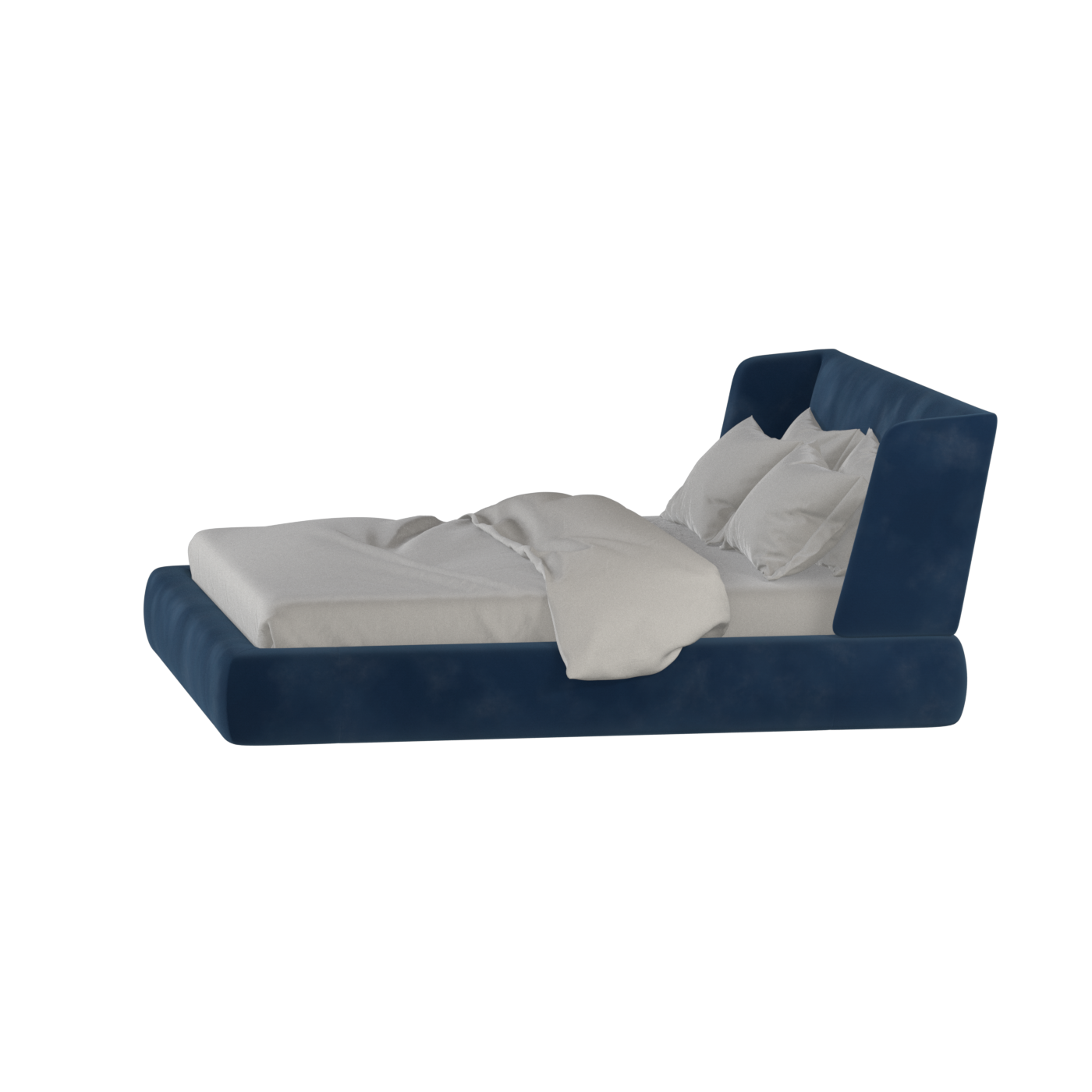 Valentina bed in Boucle Velvet Fabric