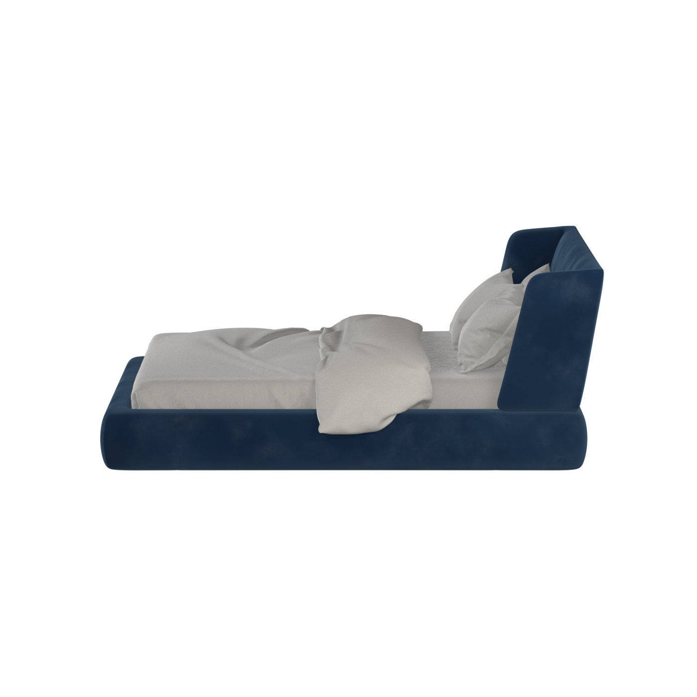 Valentina bed in Boucle Velvet Fabric