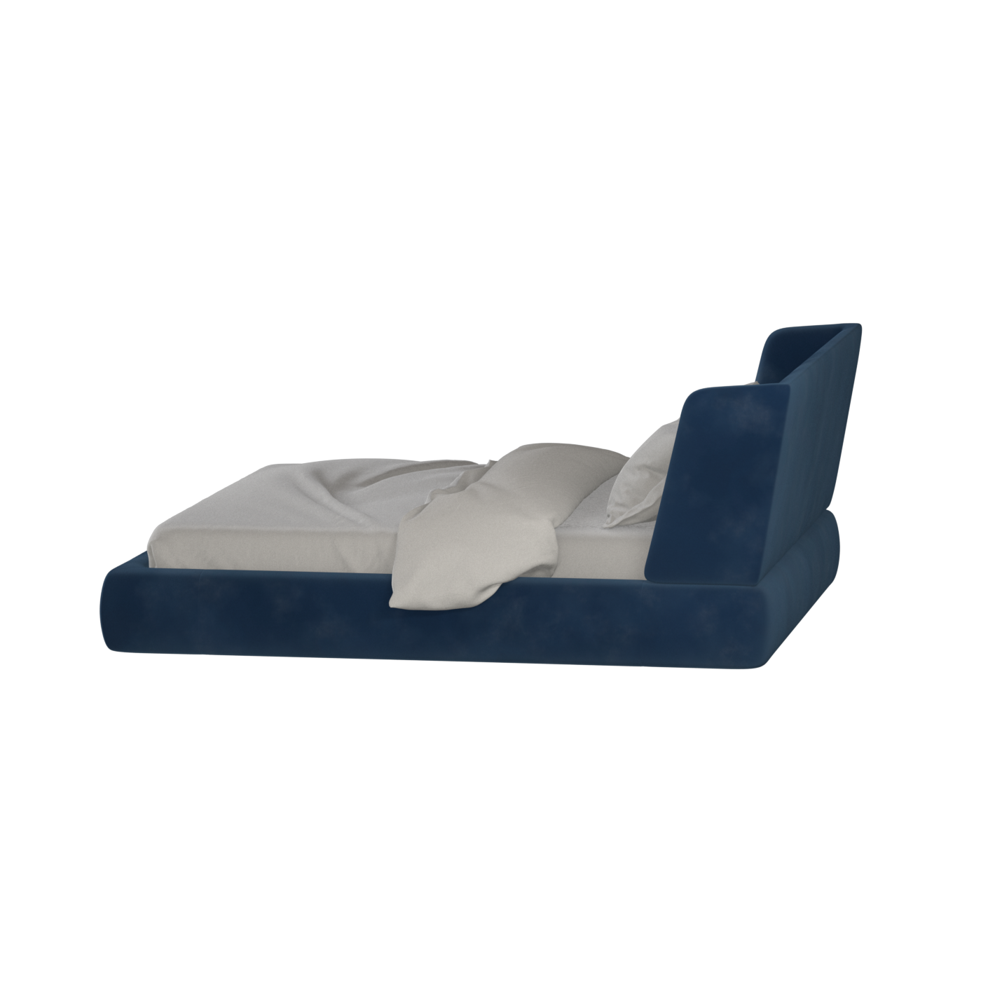 Valentina bed in Boucle Velvet Fabric