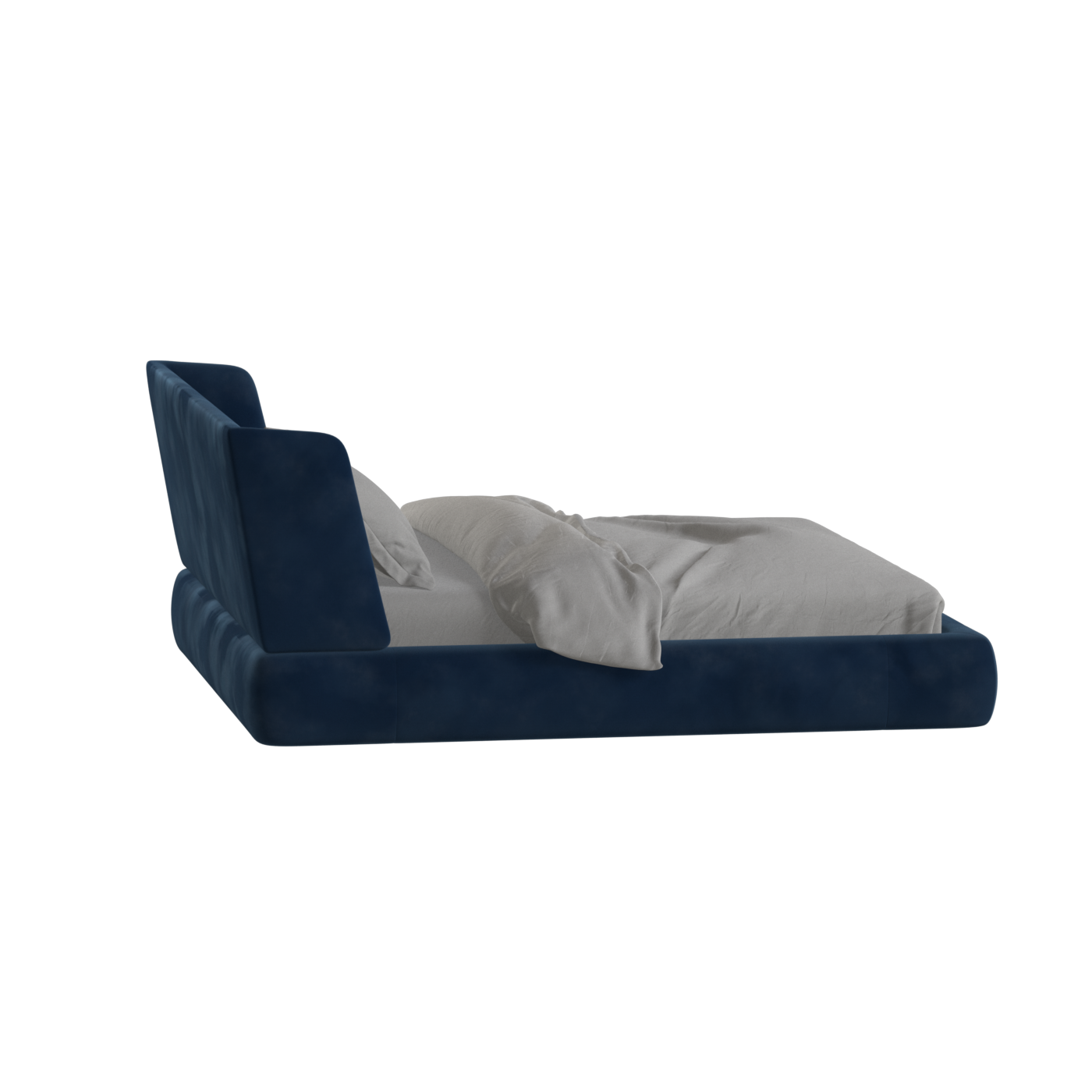 Valentina bed in Boucle Velvet Fabric
