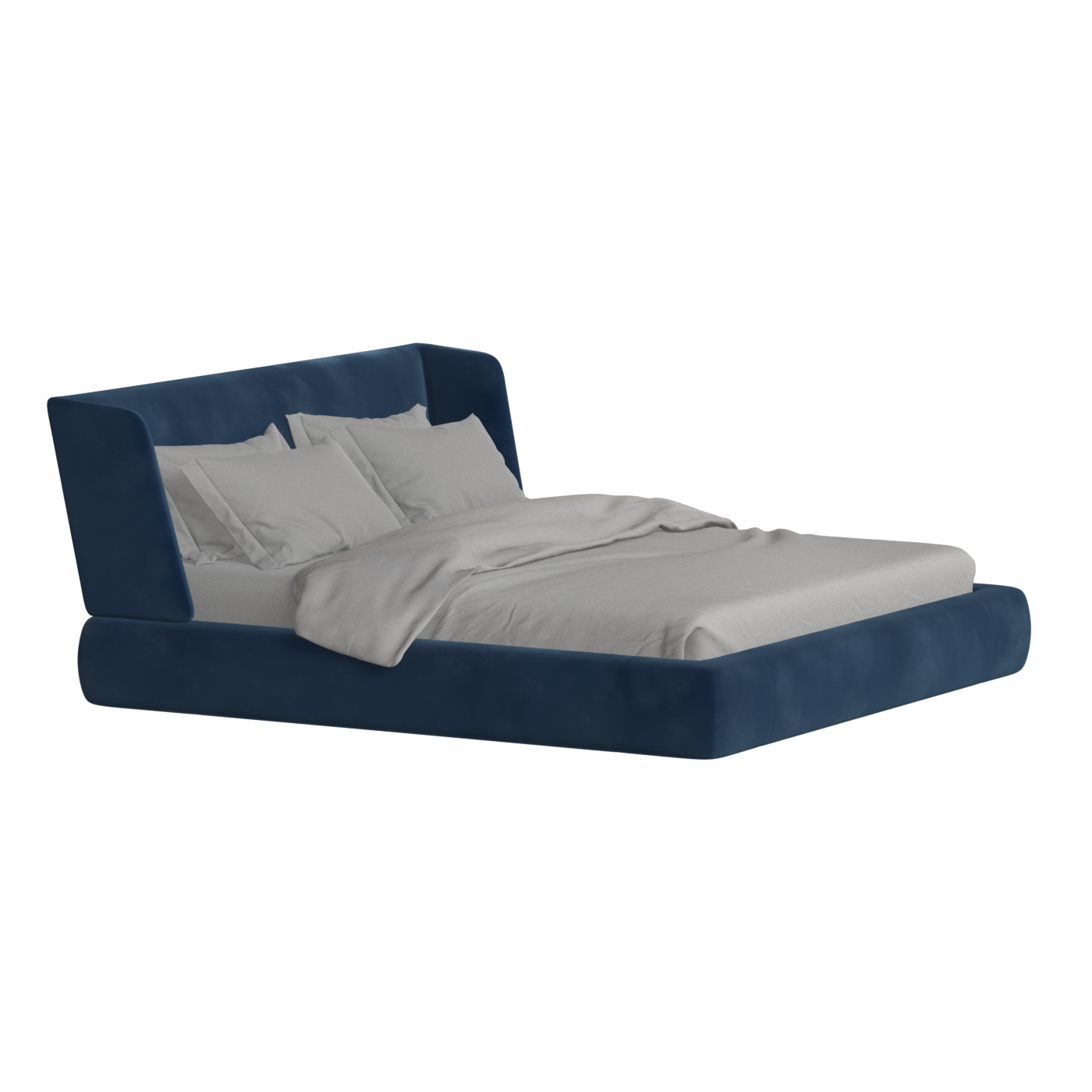 Valentina bed in Boucle Velvet Fabric