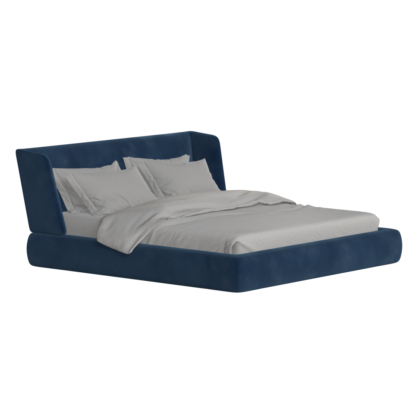 Valentina bed in Boucle Velvet Fabric