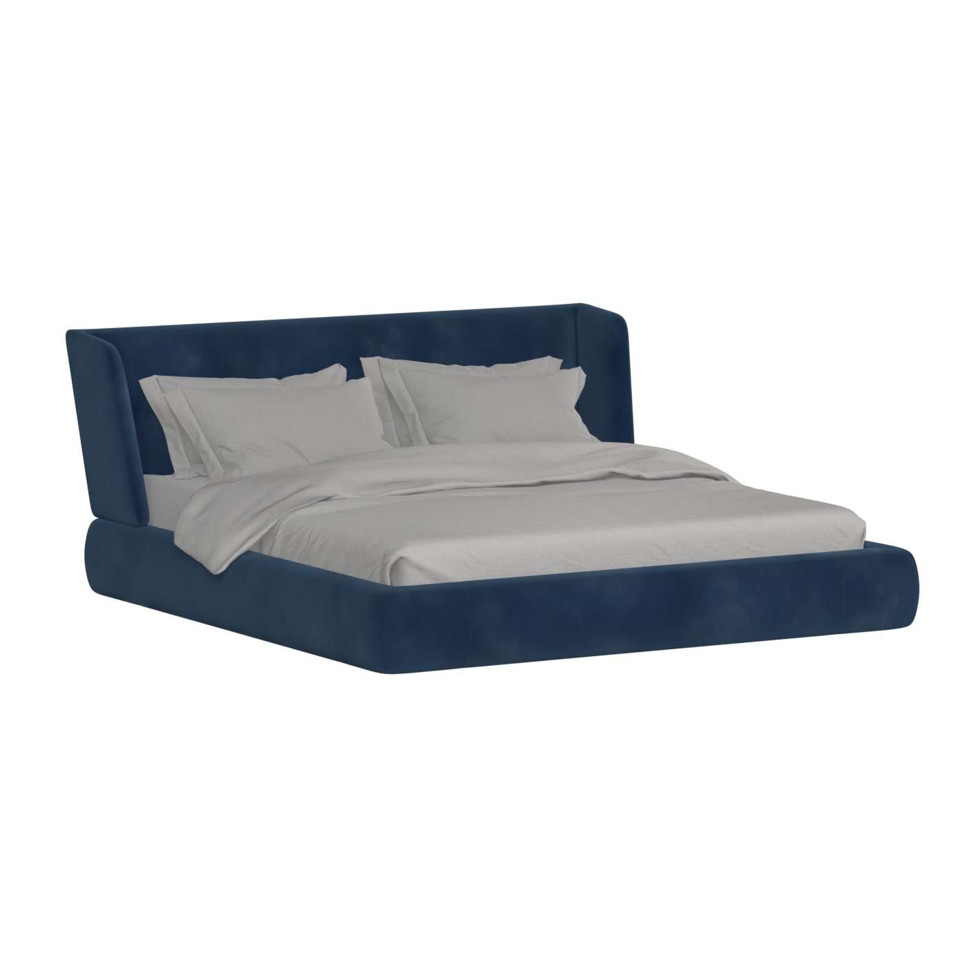 Valentina bed in Boucle Velvet Fabric