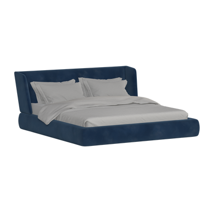 Valentina bed in Boucle Velvet Fabric
