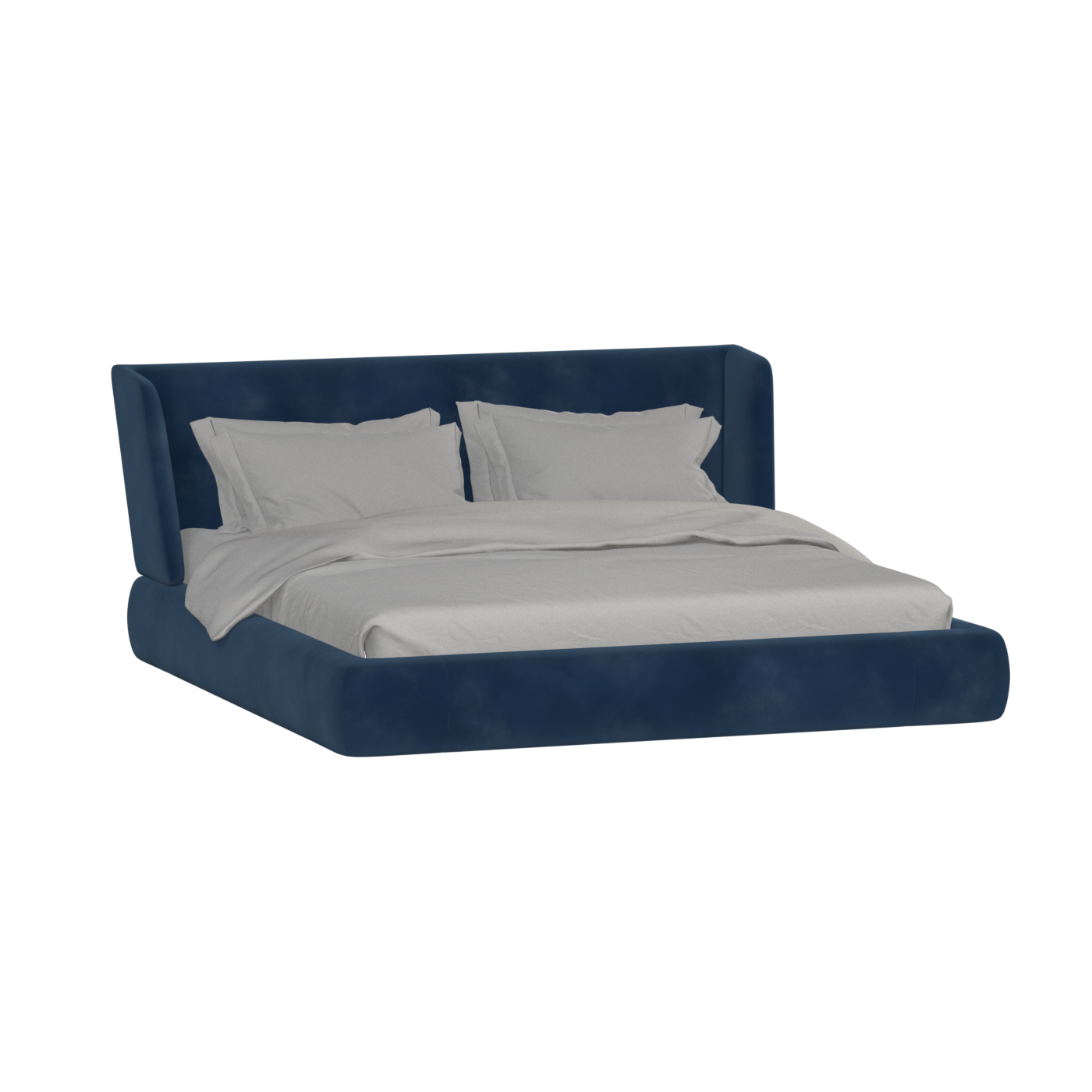Valentina bed in Boucle Velvet Fabric