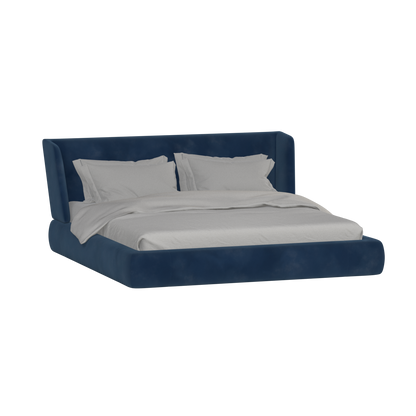 Valentina bed in Boucle Velvet Fabric