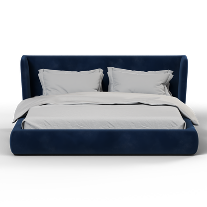 Valentina bed in Boucle Velvet Fabric