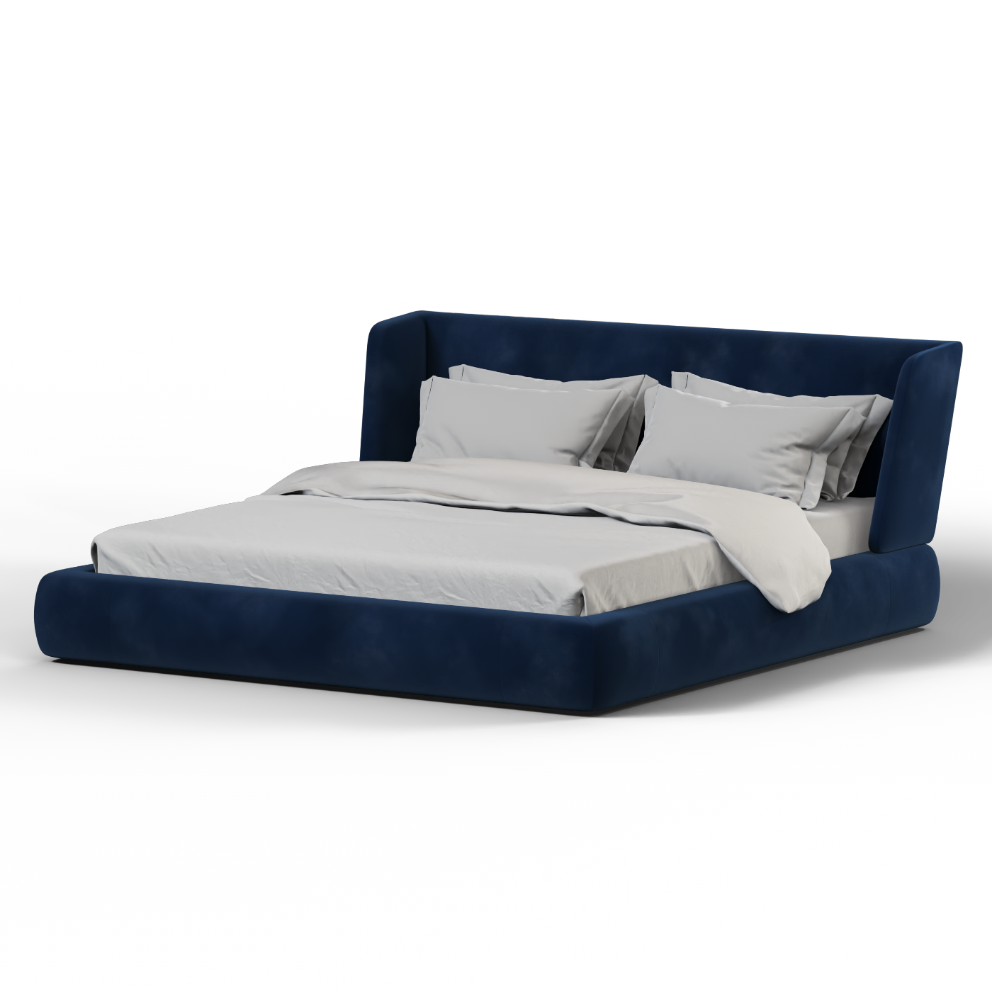 Valentina bed in Boucle Velvet Fabric